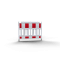 Schake EURO | panel fence | film RA2/B, red / white | length: 1,20 m | without lamp adapter